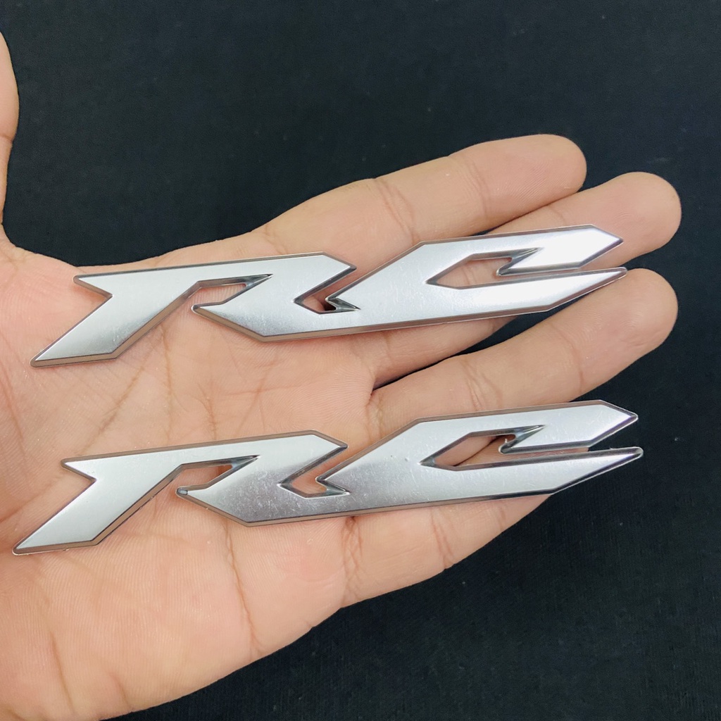 (Đồ chơi giá sỉ) Cặp tem chữ nỗi RC ZIN theo xe gắn các dòng xe SIRIUS, EXCITER, WINNER, VARIO, CLICK, WAVE...