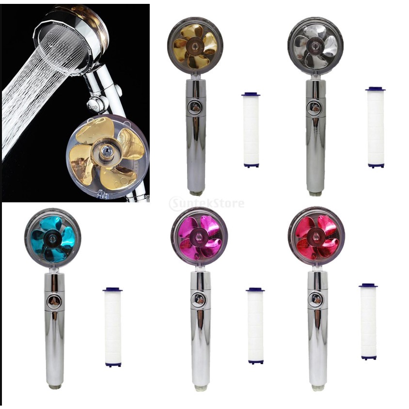 Đầu vòi hoa sen xoay 360 độ với quạt nhỏ giao diện G1/2