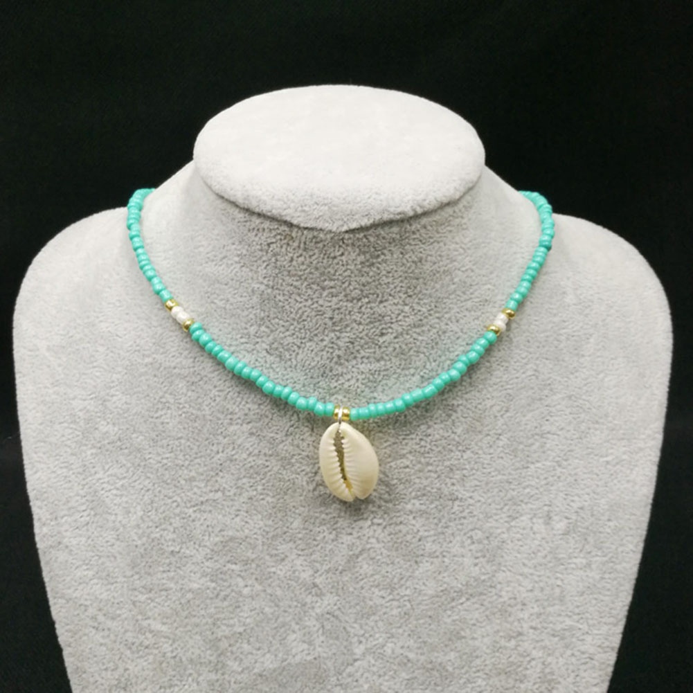 Vòng cổ Choker Ngắn Phối Mặt Dây Hình Vỏ Sò Phong Cách Bohemia Dành Cho Nữ