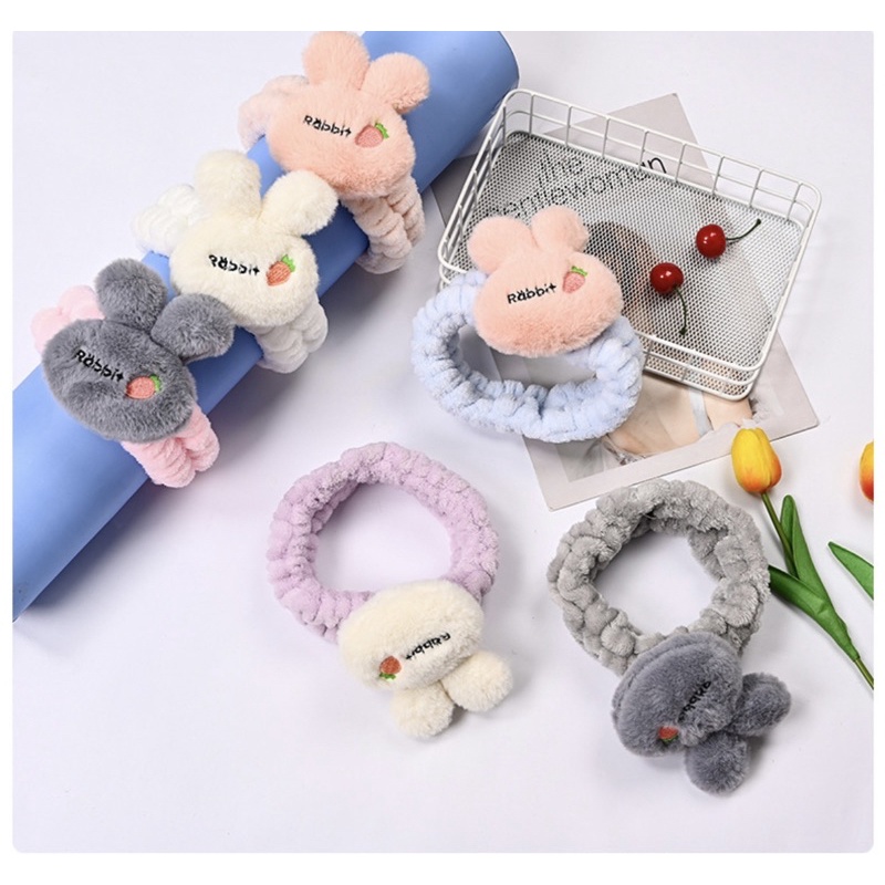 Băng Đô Thỏ Rabbit Bằng Lông Giúp Tẩy Trang, Rửa Mặt