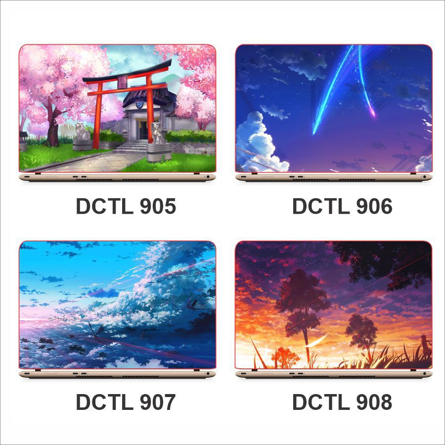 Miếng decal dán mặt lưng Laptop  Anime - Mã DCLT 901 - 920