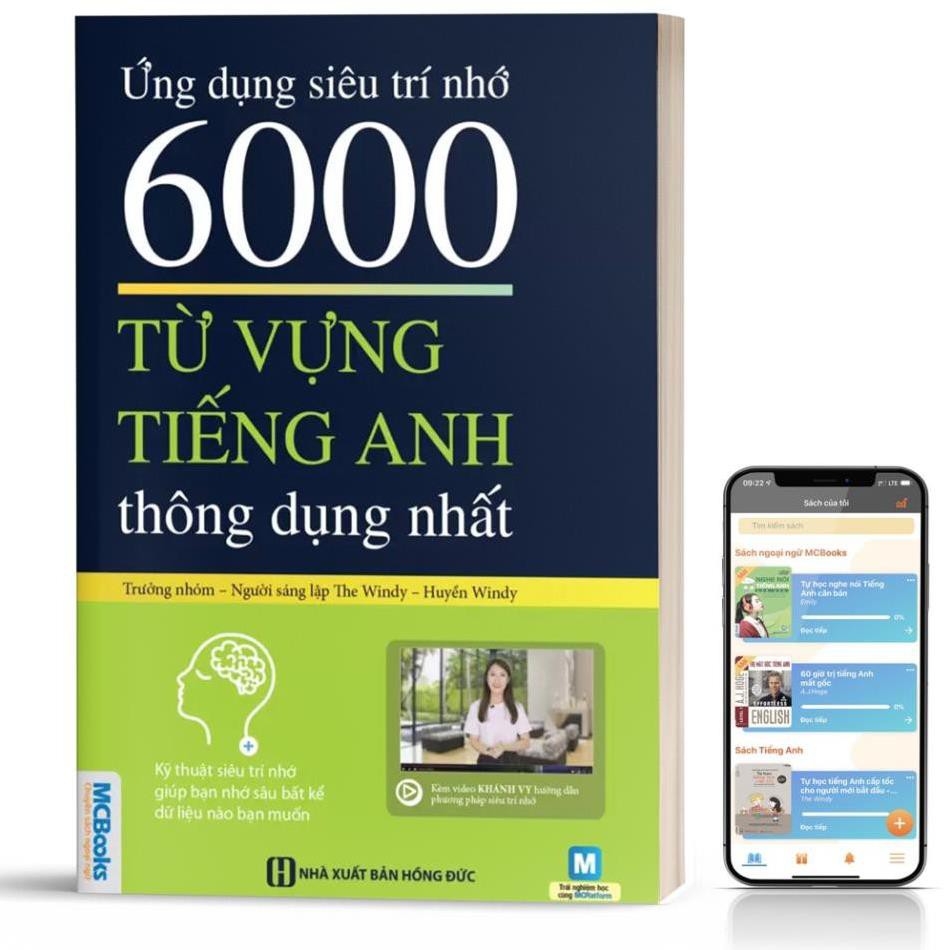 Sách - Ứng Dụng Siêu Trí Nhớ 6000 Từ Vựng Tiếng Anh Thông Dụng Nhất Cho Người Học Tiếng Anh Cơ Bản [MCBOOKS]