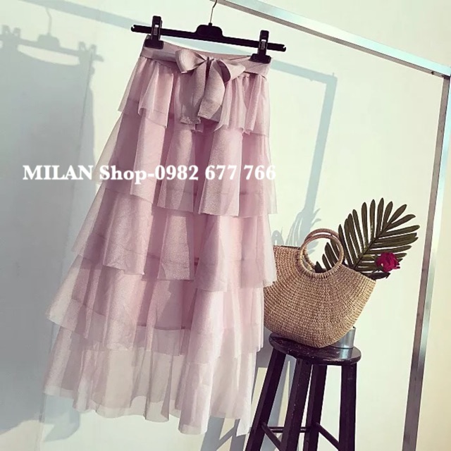 Chân váy dài nhiều tầng nhũ mềm Quảng Châu hot hit | BigBuy360 - bigbuy360.vn