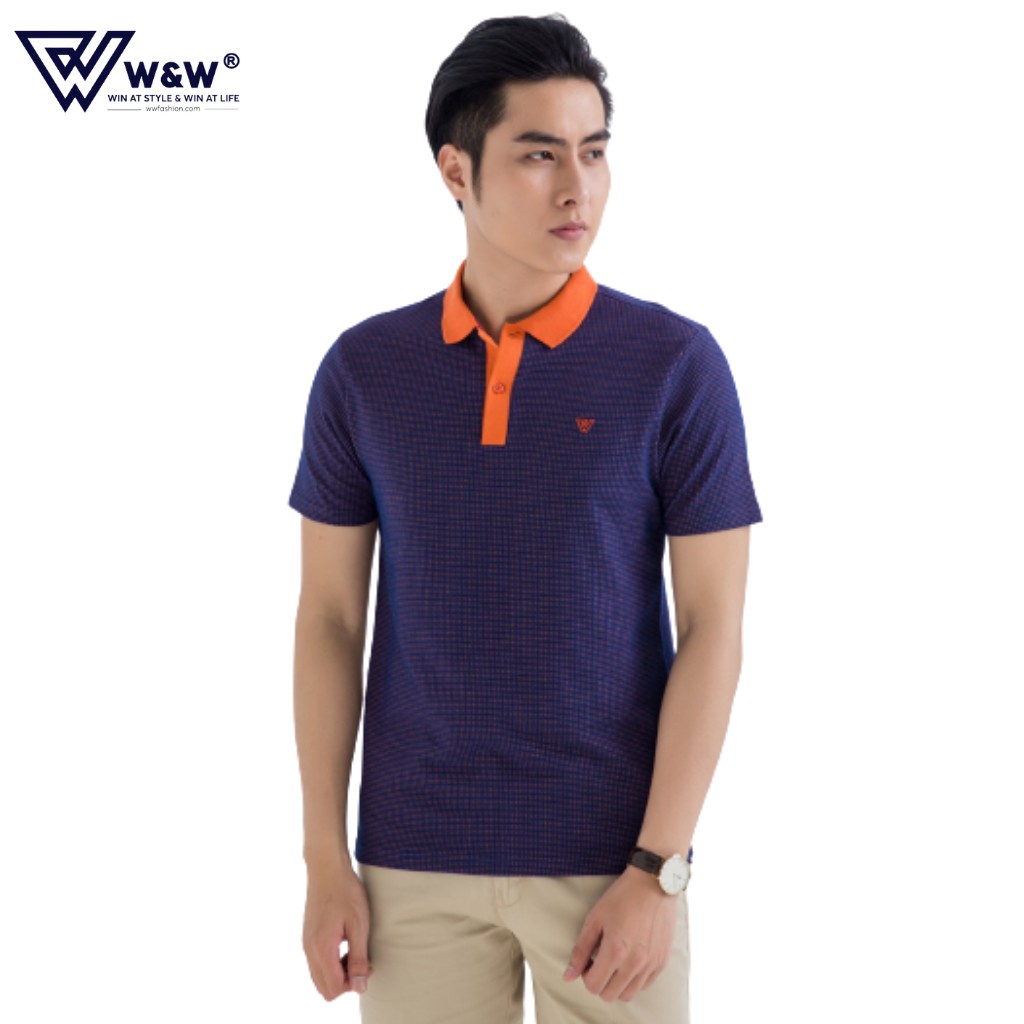 Áo Polo Nam Ngắn Tay W&amp;W WPO22R - Regular Fit Chất Liệu Cotton Siêu Mát, Thấm Hút Mồ Hôi, Bền Màu