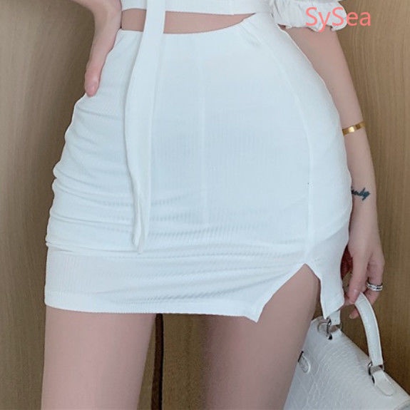 Set áo croptop ngắn tay + chân váy ngắn thời trang nữ tính