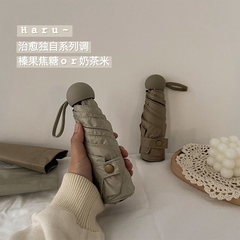 Dù Che Nắng Mini Bằng Nhựa Màu Đen Chống Tia Cực Tím