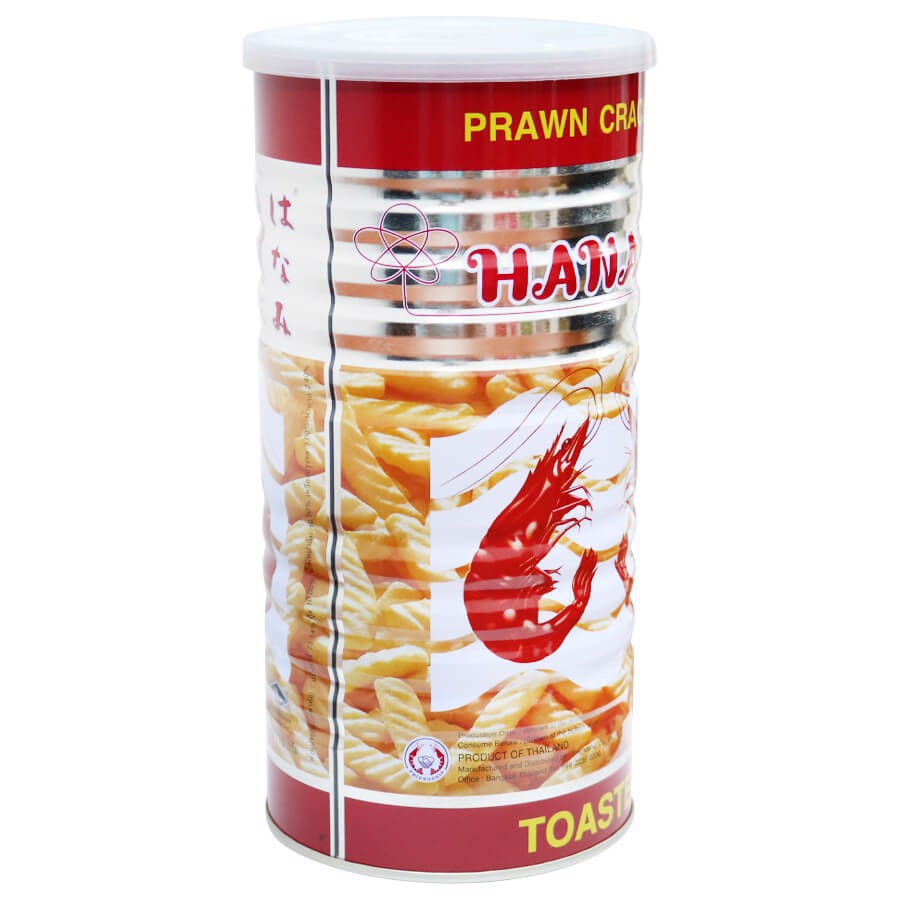 (Date : 12 tháng) [ QUÁ NGON, CHUẨN VỊ THÁI ] 01 lon x 110gr Bánh snack Hanami vị tôm Thái Lan