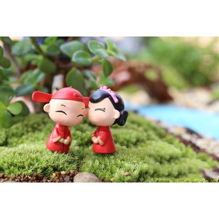 Đôi cô dâu chú rể trung hoa - phụ kiện trang trí tiểu cảnh terrarium, đồ chơi trang trí
