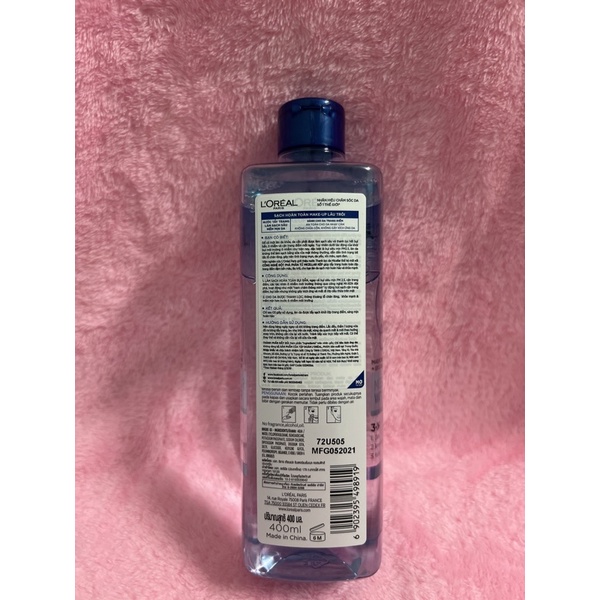 Nước tẩy trang L'Oreal Paris 3-in-1 Micellar Water 400ml