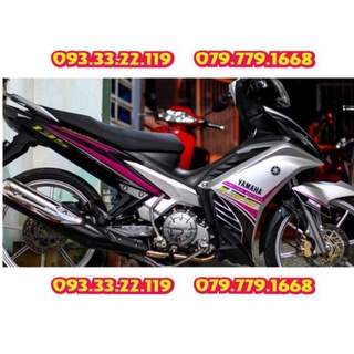 Tem rời ex 135 dán xe xám bạc đen