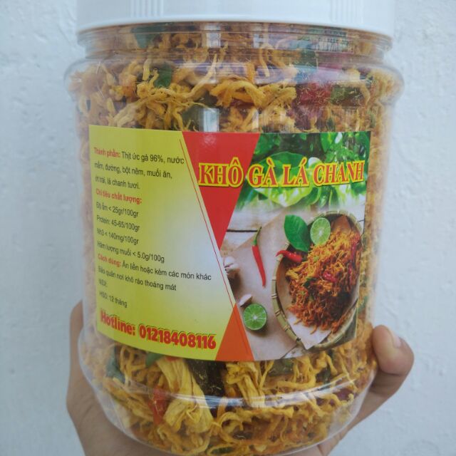 500gr khô gà lá chanh đạt VSATTP