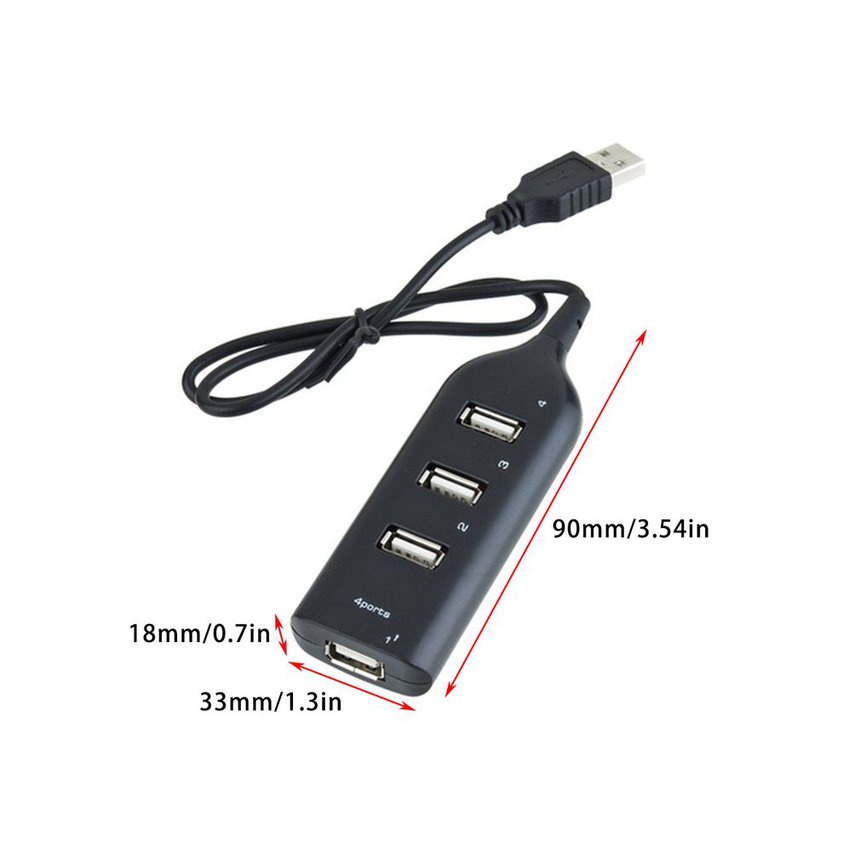 Bộ Chia 4 Cổng USB 2.0 Tốc Độ Cao Cho Laptop PC