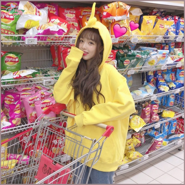 Áo hoodie kiểu dáng teletubbies dễ thương dành cho nữ