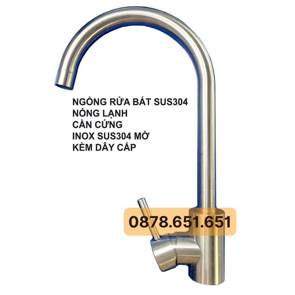 VÒI RỬA BÁT NÓNG LẠNH SUS 304 CHÂN CHẬU