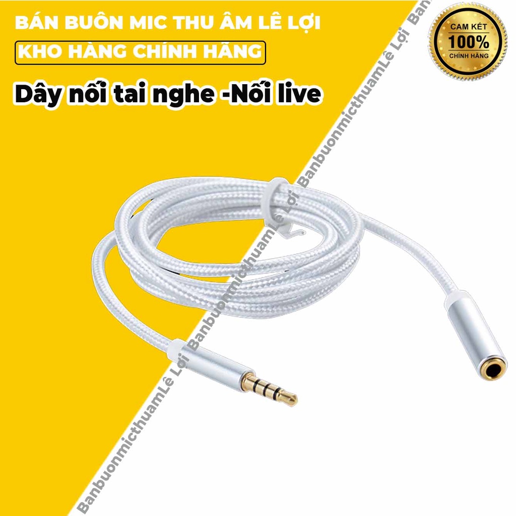 Dây Nối Dài Tai Nghe Rắc 3.5 ⚡ CHẤT LƯỢNG CAO ⚡ Mạ Vàng Chống Suy Hao Tín Hiệu Âm Thanh Sống Động
