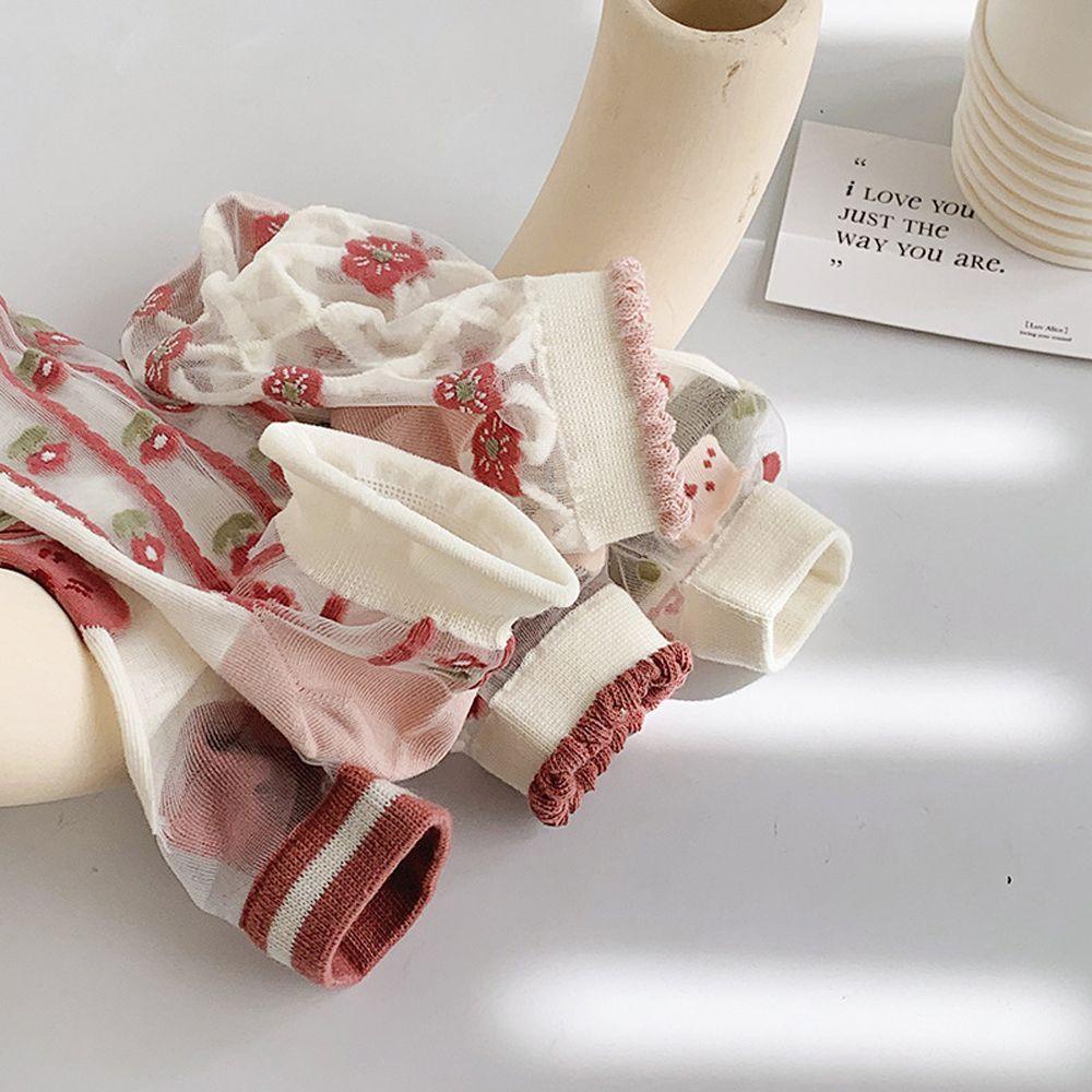 MXGOODS Vớ Lụa Xuyên Thấu Thoáng Khí Thoải Mái Phong Cách Lolita