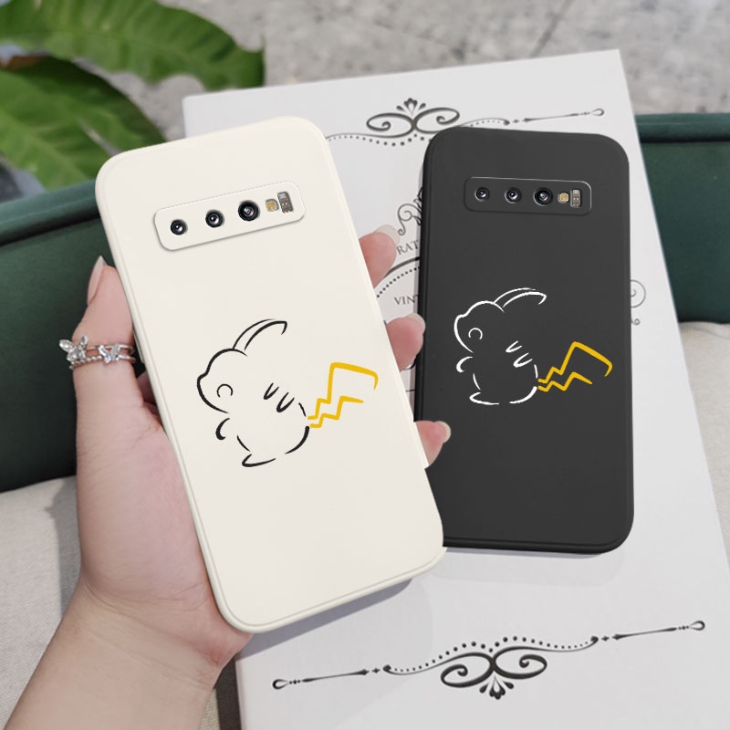 Ốp Điện Thoại Mềm Hình Tia Chớp Cho Samsung Galaxy S10 S10E Plus S9 Plus