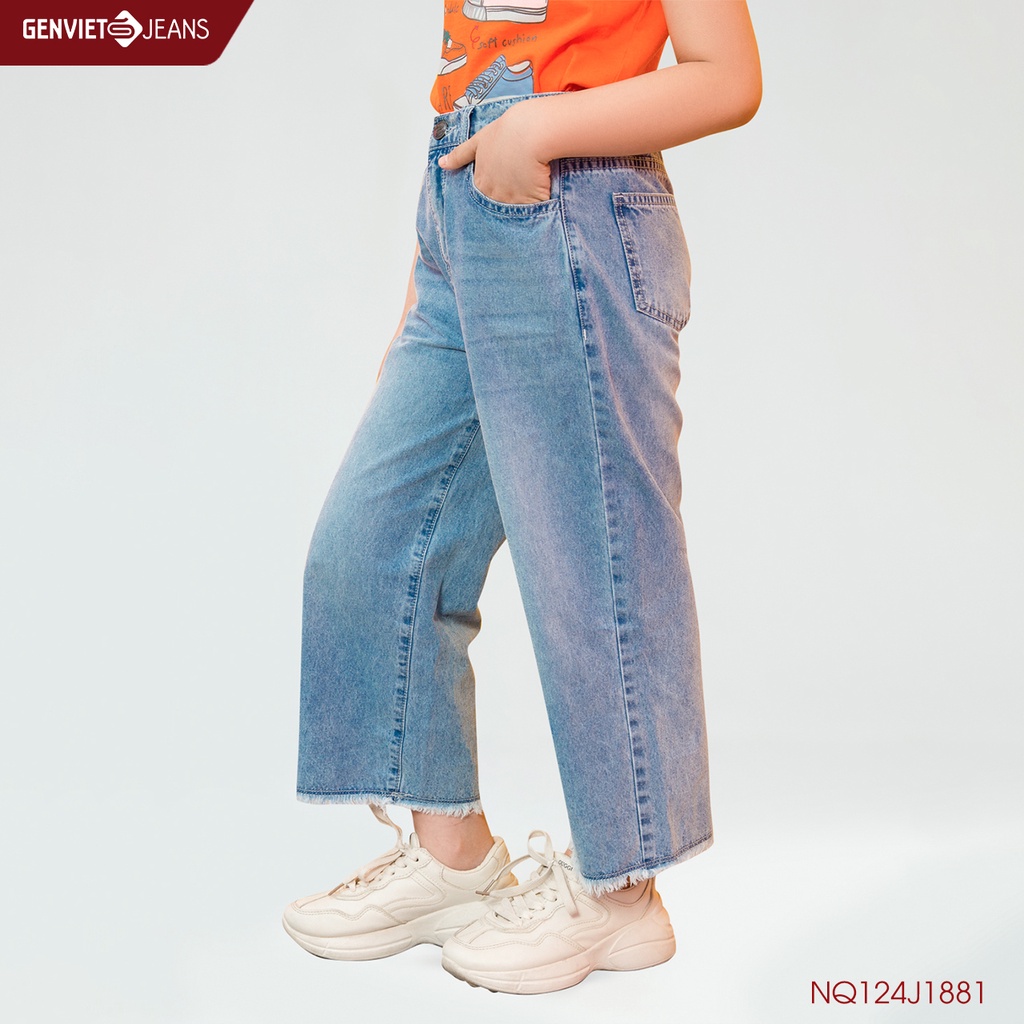 Quần Dài Jeans Bé Gái Thời Trang GENVIET NQ124J1881