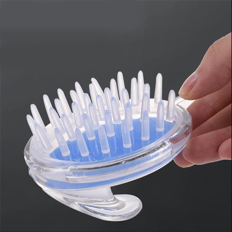 Bàn chải gội đầu có tay cầm silicon siêu mềm , bàn chải massager đầu, toàn thân