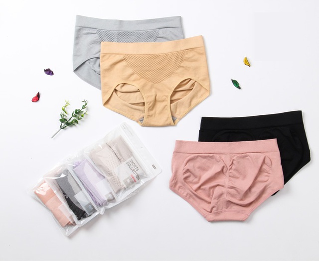 Quần Lót Cạp Ngắn Thông Hơi Nâng Mông Kháng Khuẩntúi Zip (40 - 56Kg)