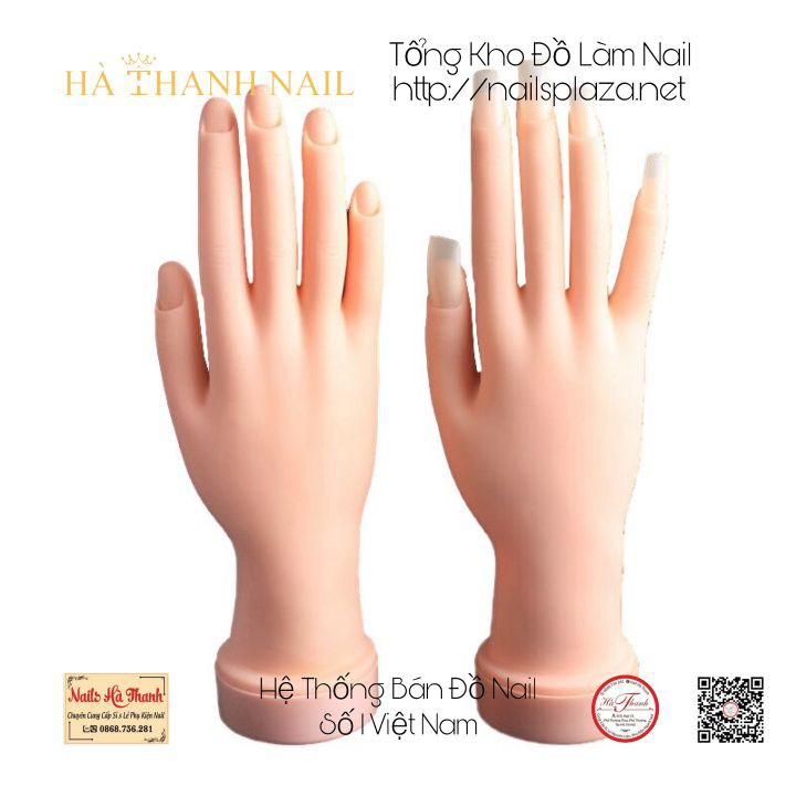 [ Hàng HotDeal ] Bàn Tay Giả Silicon Tập Làm Nail