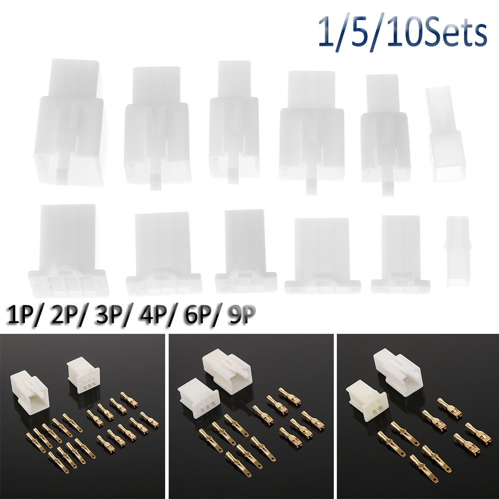 Bộ 1/5/10 Đầu Nối Dây Cáp Xe Đạp Điện 1/2/3/4/6/9P