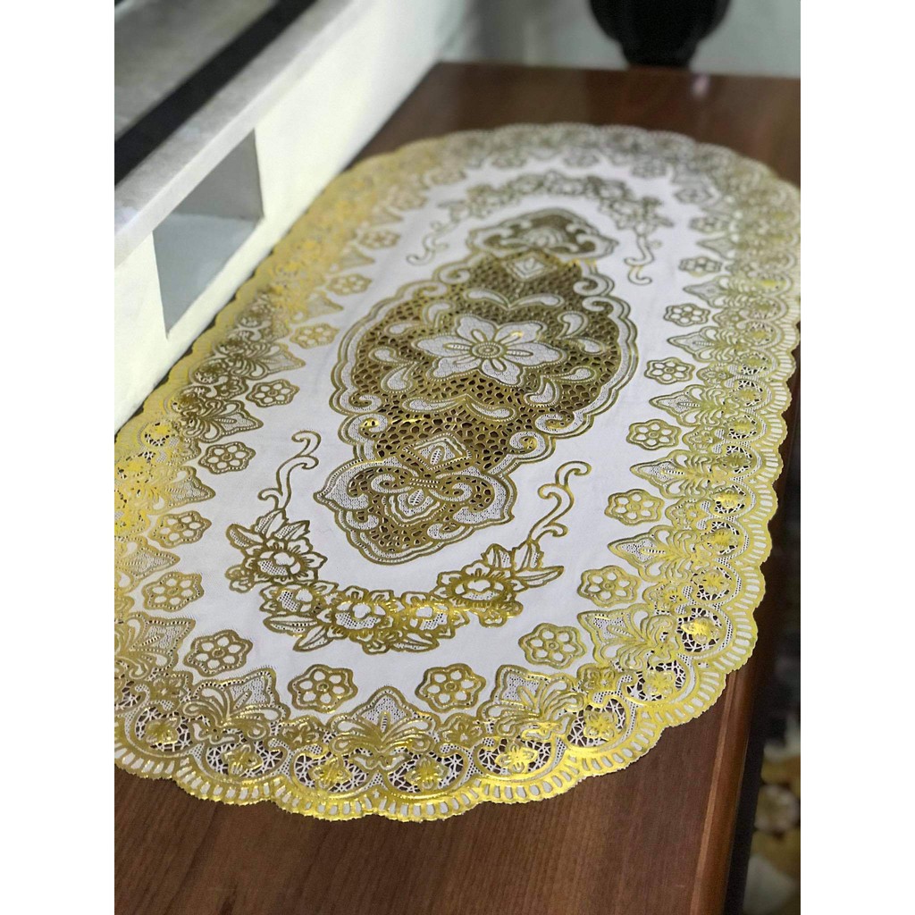 [SIÊU RẺ] Khăn trải bàn Ren Hoa 40x80cm - HÀNG ĐẸP