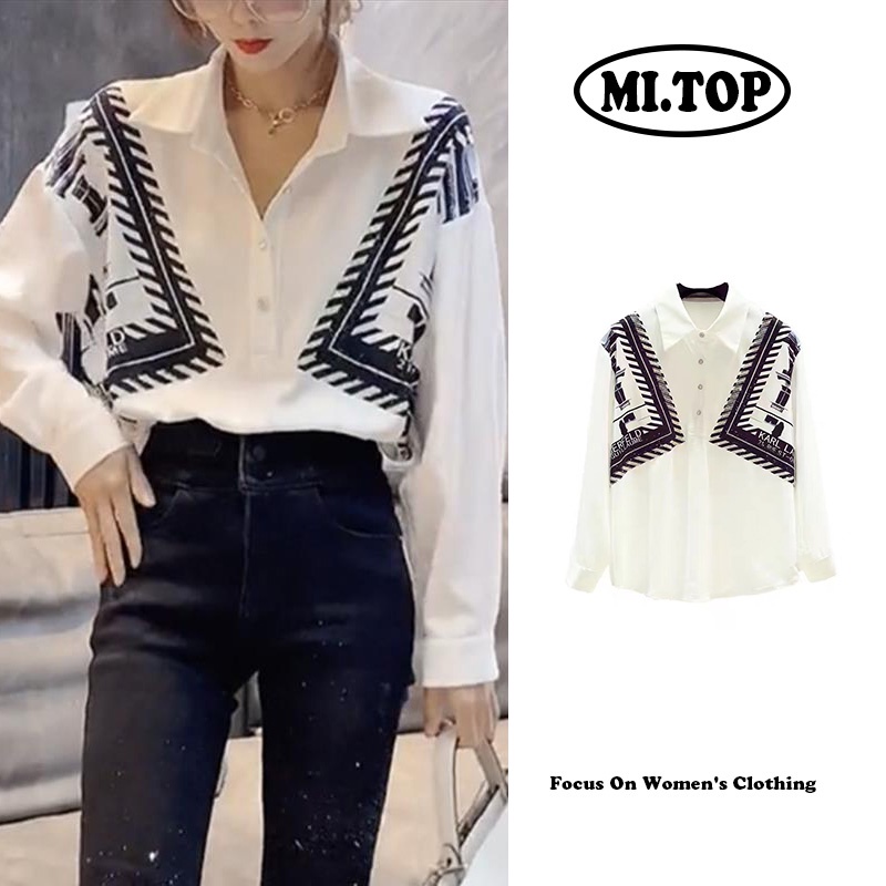 Áo Sơ Mi Chiffon Dài Tay Phong Cách Pháp Thanh Lịch Dành Cho Nữ