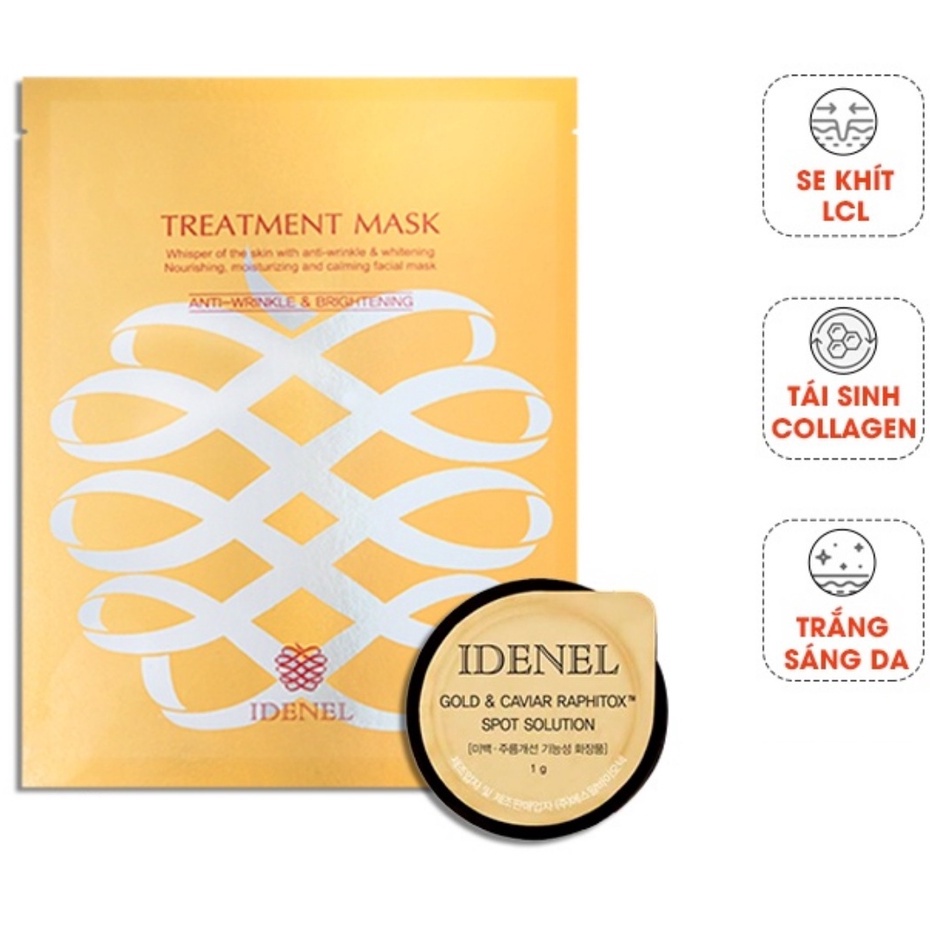 Combo vi kim cá nhân Set 1 mặt nạ tế bào gốc IDENEL 25ml + 1 vi kim 30% IDENEL 1gr - đưa dưỡng chất vào đáy lớp biểu bì