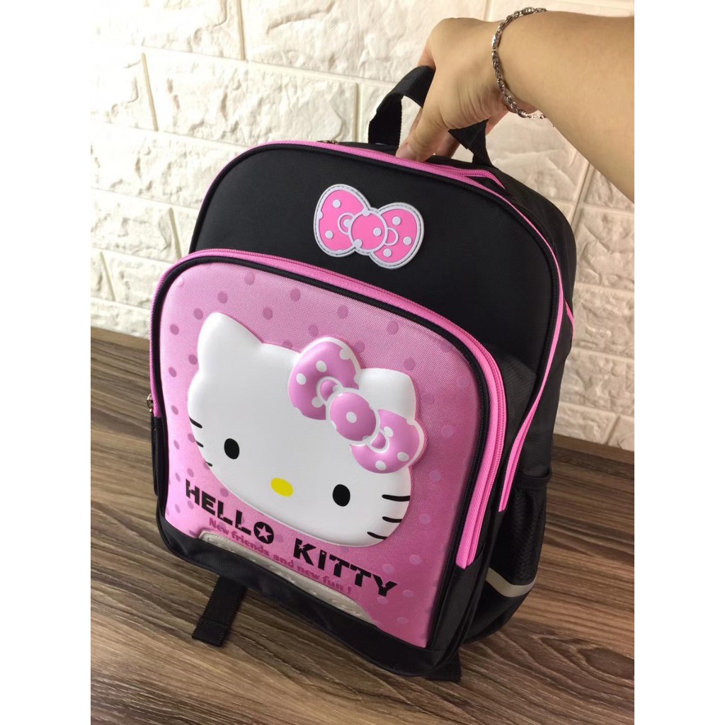 [Mẫu Mới 2021] Balo Đi Học Cho Bé Gái Lớp 1 Đến Lớp 3 - Ba Lô Hình HelloKitty Vô Cùng Dễ Thương