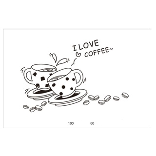 Decal trang trí tường - Love Coffe