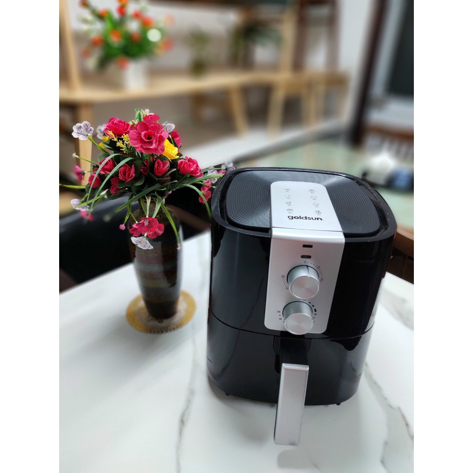 Nồi nướng không dầu, Nồi chiên không dầu Goldsun 10101530 5.5 lít công suất 1700W bảo hành 12 tháng đổi mới 15 ngày.