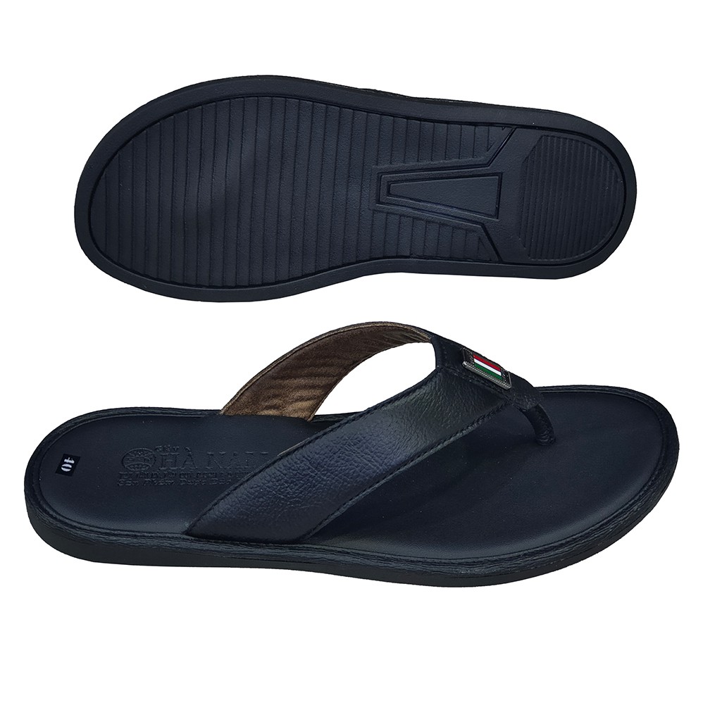 Dép xỏ ngón nam TiTi ĐÔ da bò thật cao cấp DNA2143a