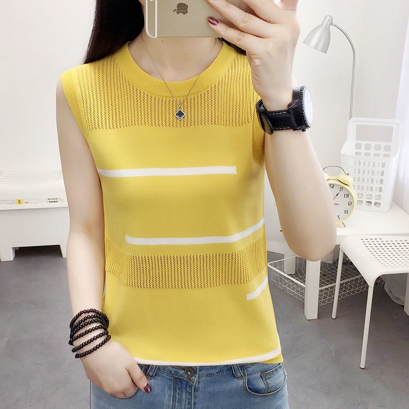 Áo Nữ Không Tay Chất Liệu Lụa Mát Thiết Kế Mới Thời Trang