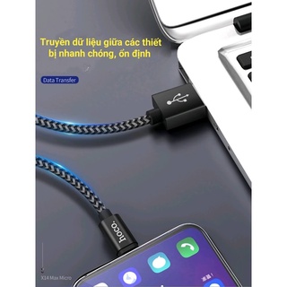 Cáp Sạc Nhanh Dây Dù Type C /Micro USB Hoco X14 1 Mét