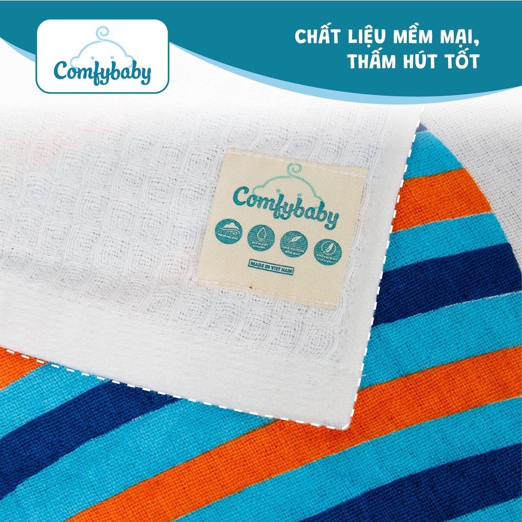 Khăn tắm cho bé và gia đình 100% Cotton Comfybaby kích thước 70*150cm hình voi , chính hãng