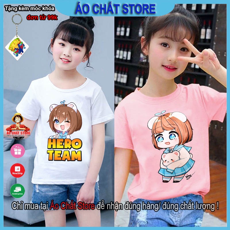Áo Thun Simmy | Sammy Đào Siêu Dễ Thương | Áo Hero Team SIMMY | SAMMY ĐÀO cho bé gái | trẻ em