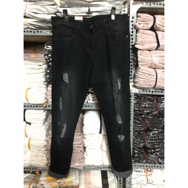 Quần Jean Nam Rách Gối Hàn Quốc