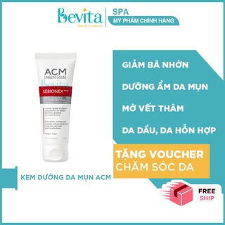 Kem dưỡng da mụn ACM Sebionex Trio Anti Iimperfection Soothing Cream 40ml, kem dưỡng giúp mờ thâm mụn - Bevita