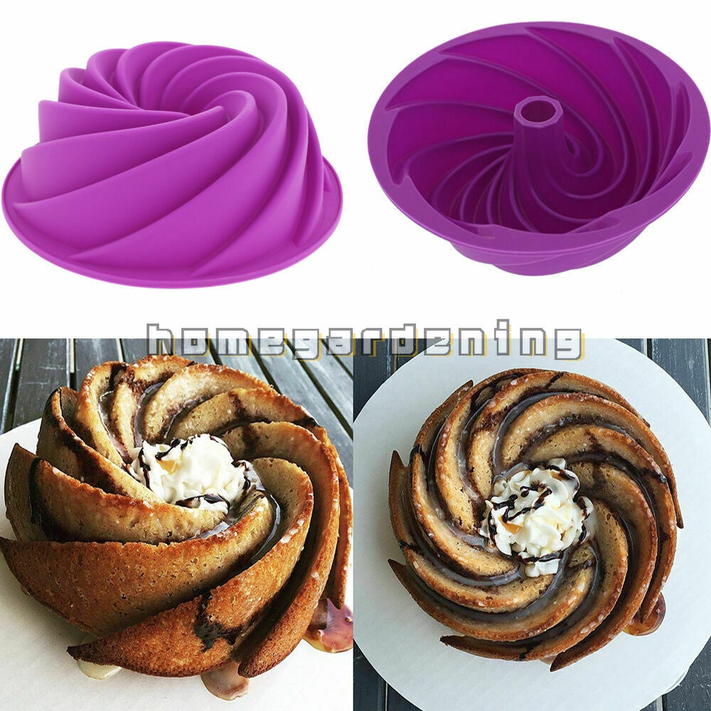 Khuôn Silicone Làm Bánh Muffin 3D Chống Dính Tiện Dụng