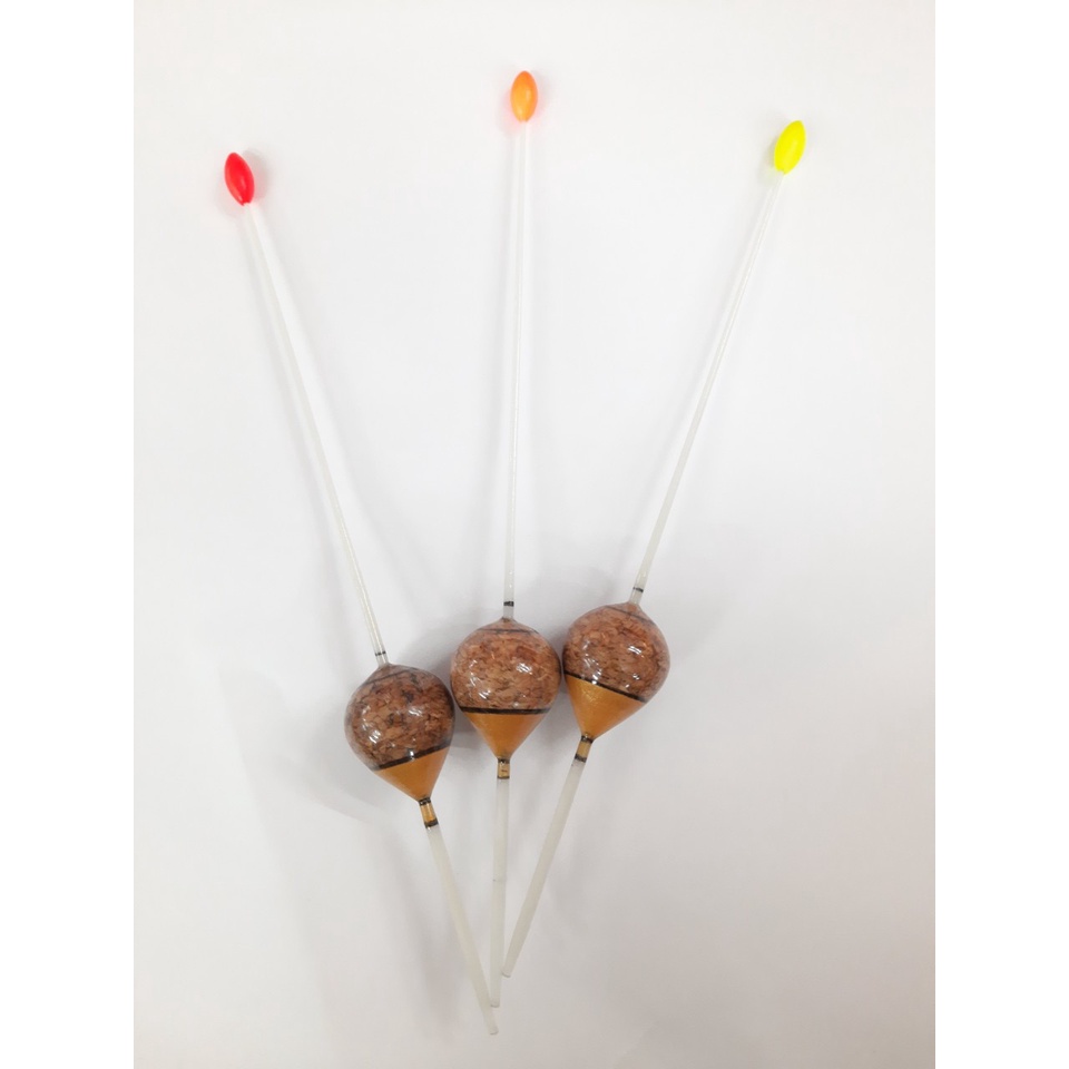 Phao câu lục đầu cần - phao gỗ nút chai - phao quấn chỉ màu sắc ngẫu nhiên