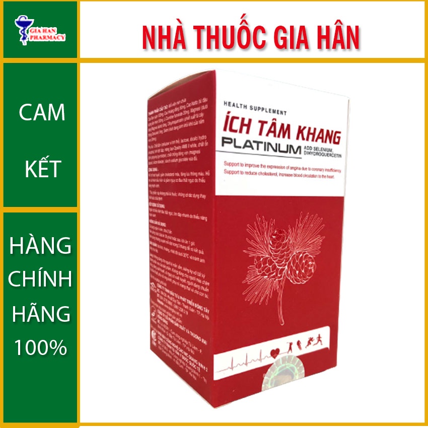 Ích Tâm Khang Platinum hộp 60 viên , hỗ trợ hoạt huyết - Gia Hân