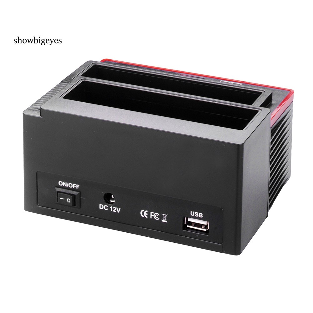 Đế đứng có 2 khe độc ổ cứng 2.5/3.5inch IDE SATA SSD HDD và nhiều khe đọc thẻ