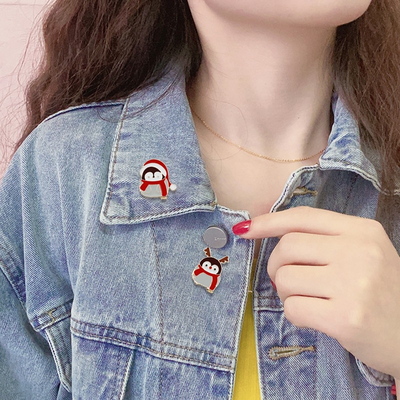 Ghim Cài Áo Hình Chim Cánh Cụt Dễ Thương
