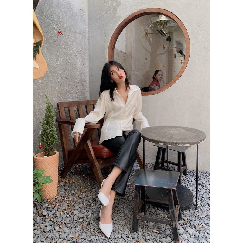 Áo sơ mi lụa kiểu dáng sang trọng