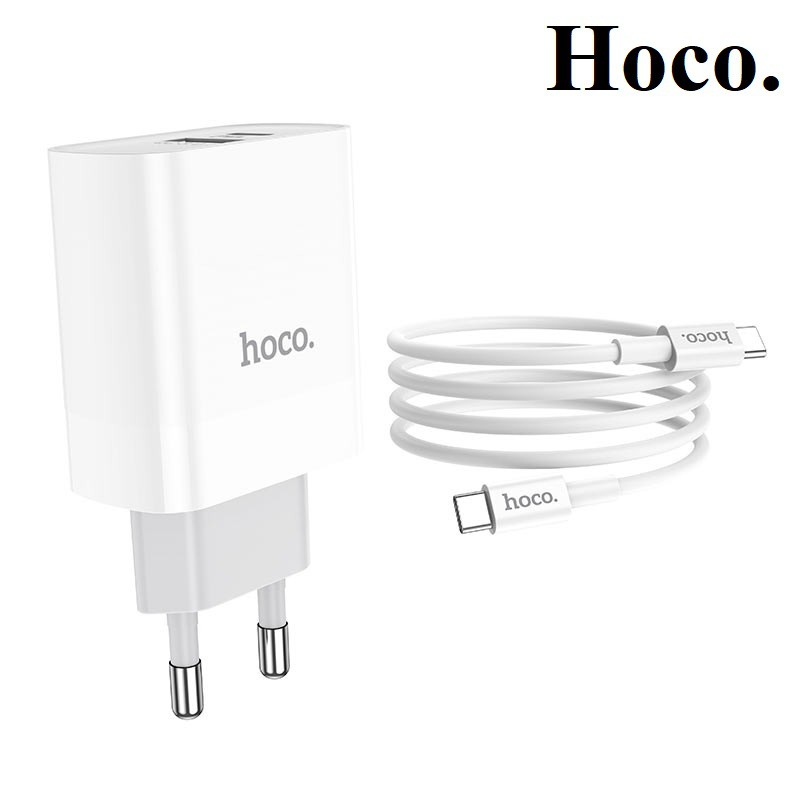 Củ Cáp Sạc nhanh iphone 18w HOCO C80 PD+ QC3.0 đầu chia iphone -type-c chính hãng Sạc nhanh 18w