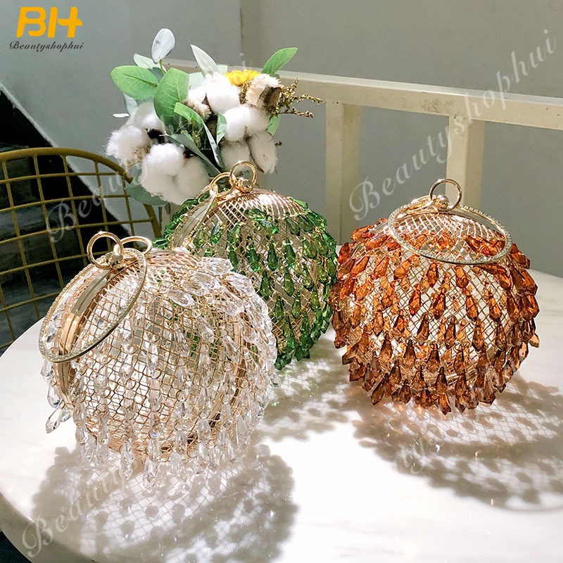 Túi Đựng Thức Ăn Hình Tròn Nhỏ Bằng Acrylic Hình Giọt Nước Nhiều Màu Sắc Tiện Dụng