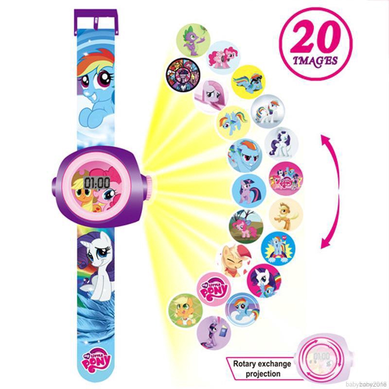 Đồng hồ đeo tay điện tử chiếu hình hoạt hình 3D dễ thương cho bé