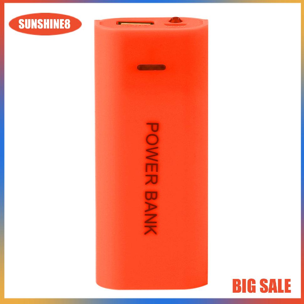 【SUN】[NEW]USB Mobile Power Bank Case Cover External Battery Charger Powerbank Case