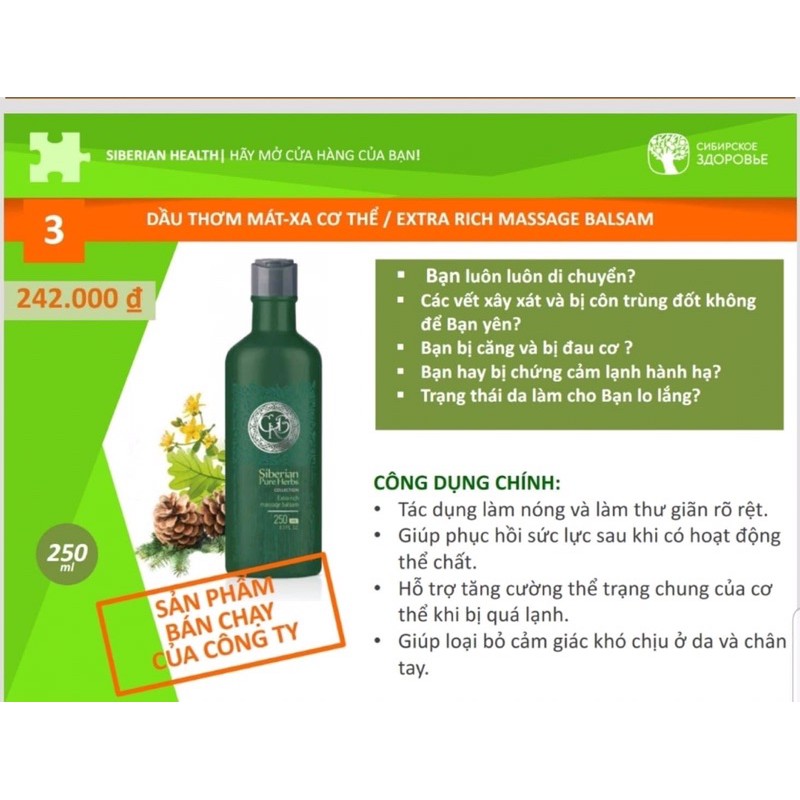 TINH DẦU MASAGE BALSAM